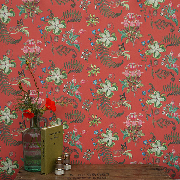 Carolina Posies in Sarsaparilla 70cm x 10m rolls Car Polises Sarsaparilla