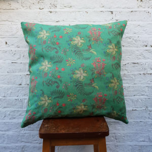 Carolina Posies Cushion in Jade