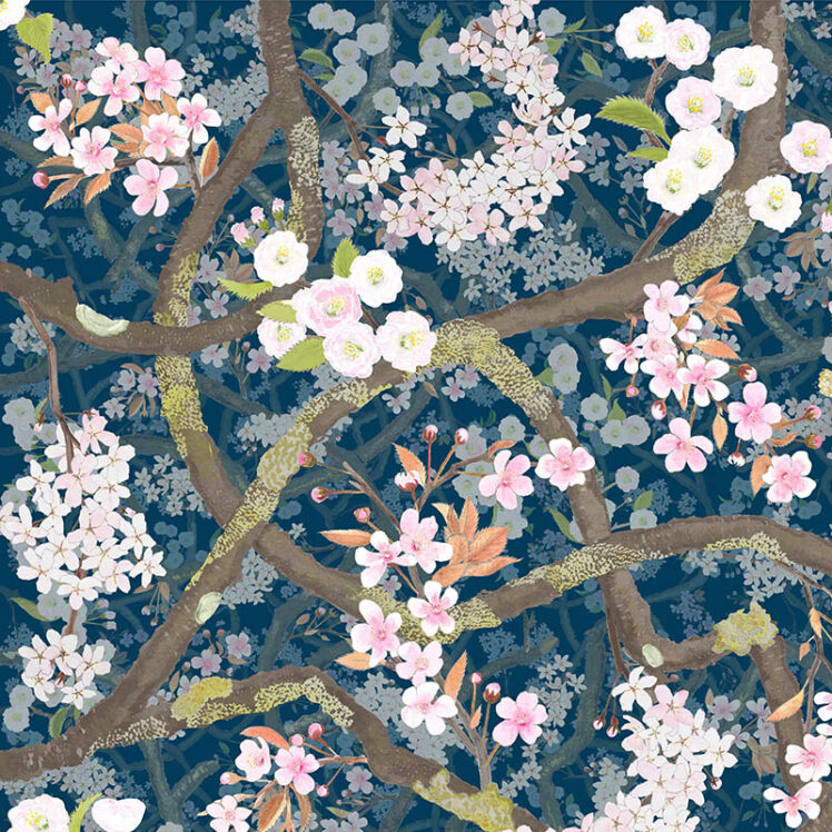 Sakura Indigo wallpaper