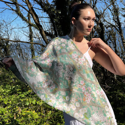 sakura jade triangle silk